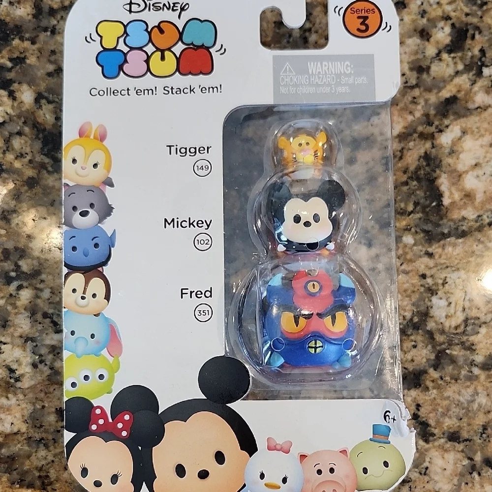 Disney Tsum Tsum‎ Stackable Toy Set - Blue and Yellow